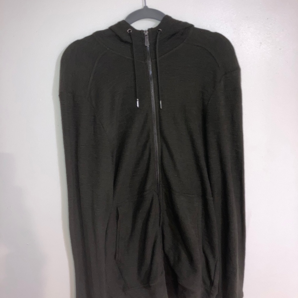 Dark Green Zip Up Hoodie